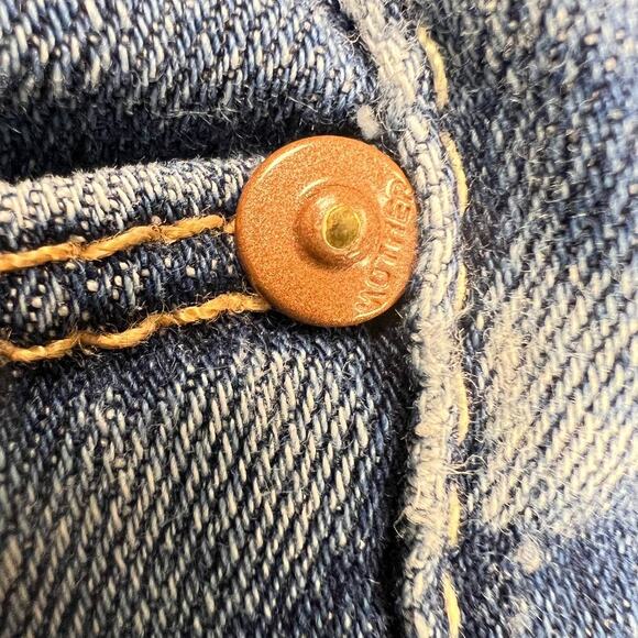 MOTHER Looker Ankle Fray Jeans Baby, Drive South Wash Low Rise Skinny Size 26 - Picture 7 of 15